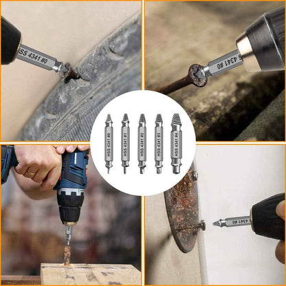 🔥🛠️ Stripped Broken Screw Remover, 🔩6 Counts Set Easy Out Bolt Extractor
