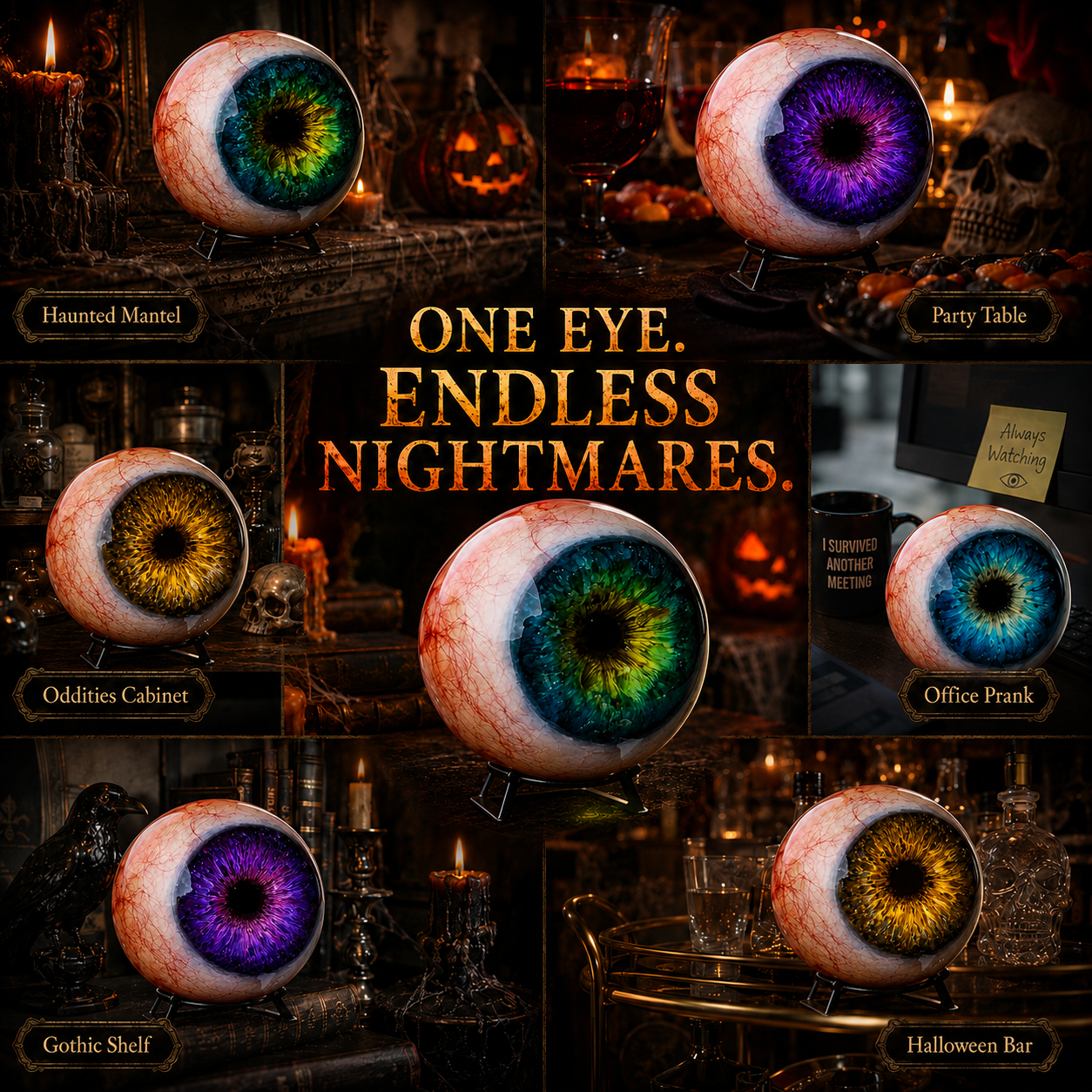 🎃 Halloween Sale — 49% OFF👁️ Halloween Monster Eye Orb – Hyper-Realistic Creepy Eyeball Decor