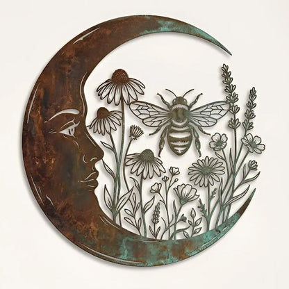 🔥Last Day 50% OFF Sola🔥-🌟🌜️Crescent Moon Bee Wall Decor🐝