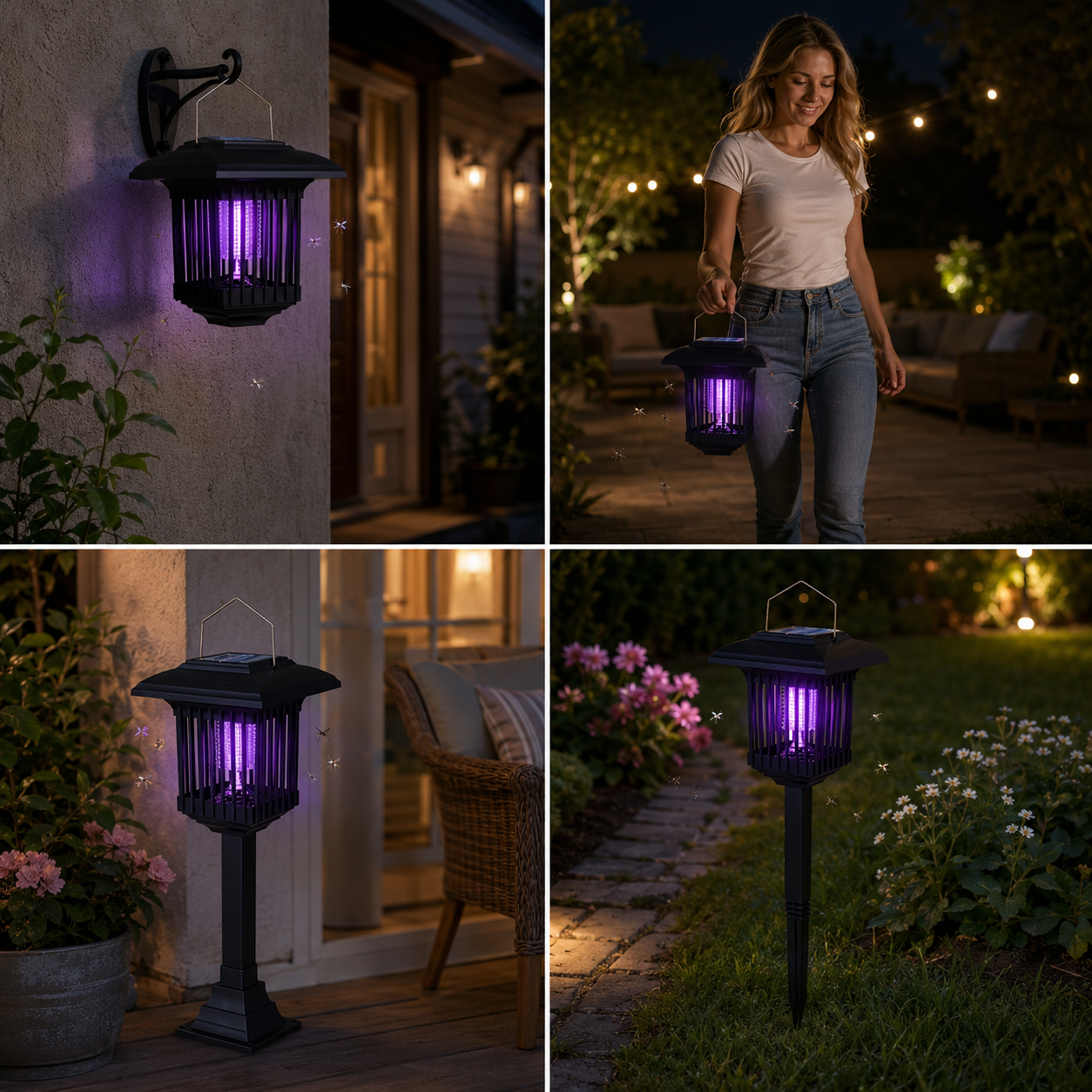 🦟❌Solar-Powered Mosquito Killer Lamp-Outdoor Solar LED Mosquito Killer Garden Lamp