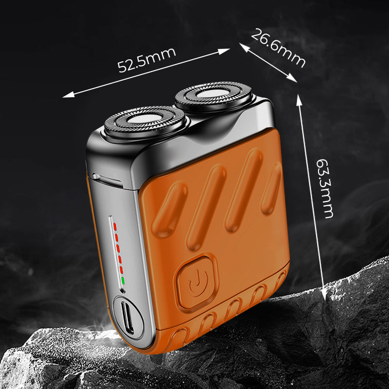 💥SAVE 50% 🪒 Portable Rotary Dual Ring Electric Shaver | Mini USB Rechargeable Pocket Travel Razor For Men