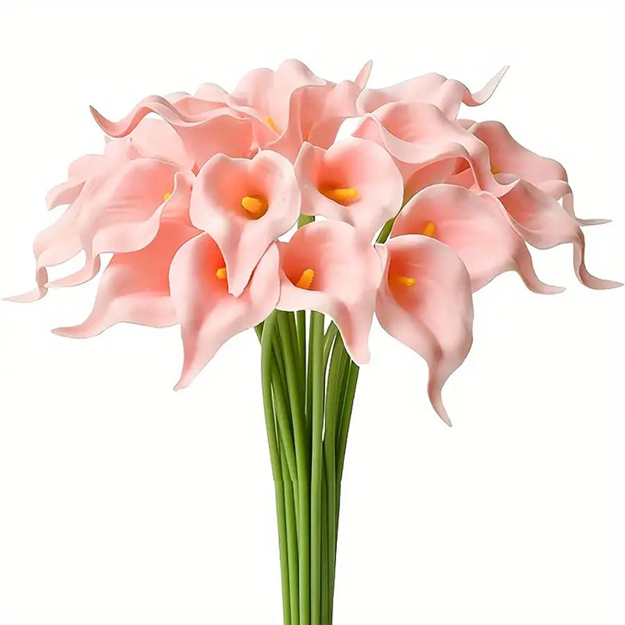 🤍 15PCS Artificial Calla Lily Flowers | Real Touch Elegant Decor