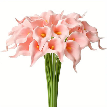 🤍 15PCS Artificial Calla Lily Flowers | Real Touch Elegant Decor