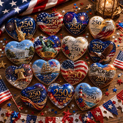 💥🗽America's 250th Anniversary Heart Ornament Collection 🎁 Limited Edition Keepsakes