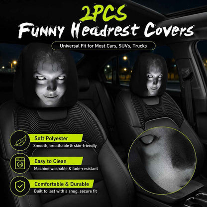 🔥 2PCS Headrest Covers | Universal Fit Car Interior Decor