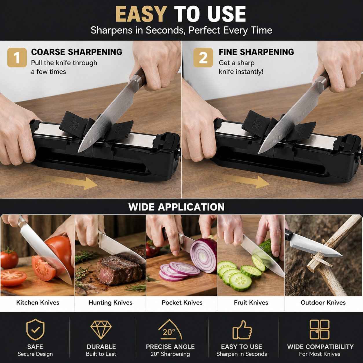🔥LAST DAY 49% OFF - 🛠️🔪Venture Portable Knife Sharpener