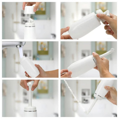 💧 Portable Bidet with Extendable Retractable Nozzle 🧼 – Perfect for Wudu & Daily Hygiene, 13.5 oz, Leak-Proof
