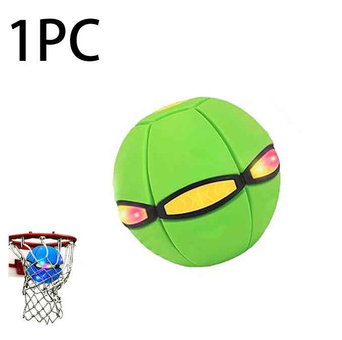 🏀✨ Magic Flying Saucer Ball with LED Lights | Transforming Bouncy Toy