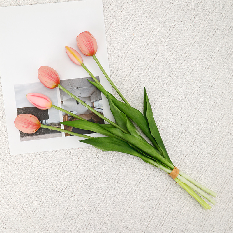 Last Day Promotion! 🔥Outdoor/Indoor UV Resistant & Waterproof Faux Tulip Bouquet 10Pcs Artificial Flower Decor ✅