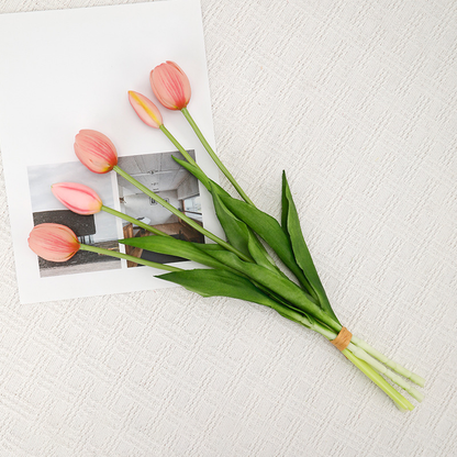 Last Day Promotion! 🔥Outdoor/Indoor UV Resistant & Waterproof Faux Tulip Bouquet 10Pcs Artificial Flower Decor ✅