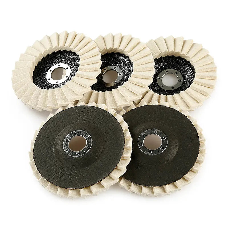 🛠️ 3PCS Polishing Wheels | 5-Inch Wool Grinder Buffing Set