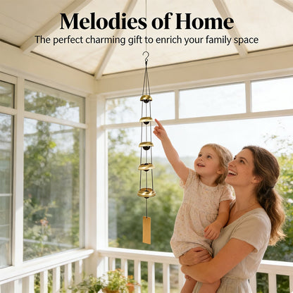 🔔Add Harmony to Your Space🏠 Quintet Brass Wind Chimes