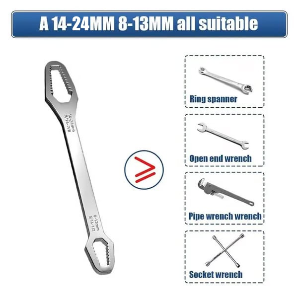 【🤩Buy 1 Get 1 Free】🔧Double-Ended Torx Wrench🛠️, Universal Automotive Torx Wrench 8-24mm Self-Tightening🔧