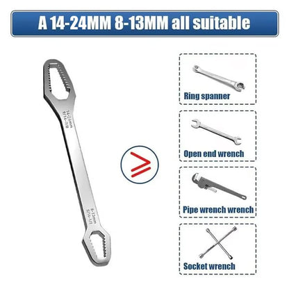 【🤩Buy 1 Get 1 Free】🔧Double-Ended Torx Wrench🛠️, Universal Automotive Torx Wrench 8-24mm Self-Tightening🔧