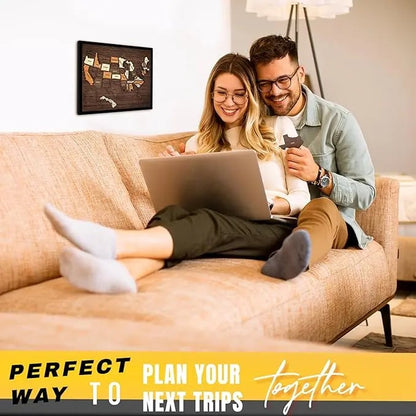 🤩Last Day - 50% OFF| 🌎️🧩3D Wooden USA Map Puzzle: Interactive Travel Tracker Wall Art🗺️
