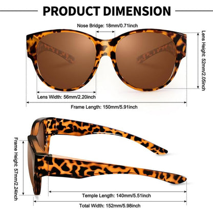 🎉BUY 1 GET 1 FREE 😎 Wraparound Cat-Eye Over Glasses Sunglasses – Full-Cover UV400 Shield Shades for Daylong Comfort 🕶️