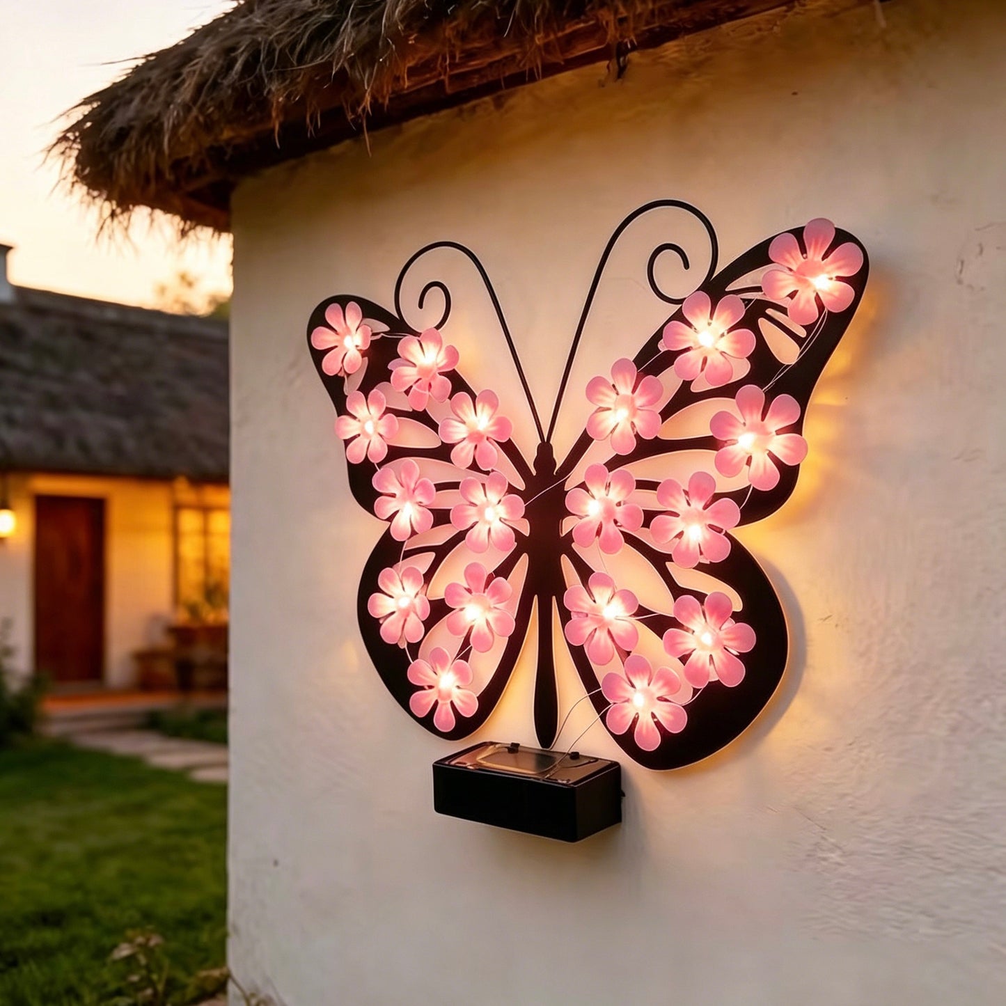 🔥🦋 Solar Butterfly Wall Art – A Beautiful Glow for Your Outdoor Space