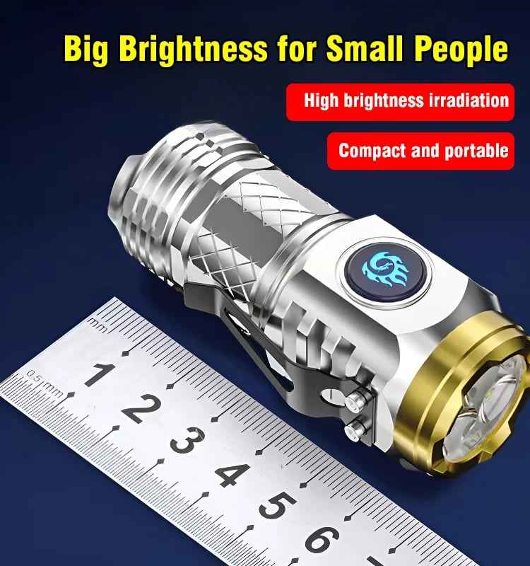 🔥 Three-eyed Monster Mini Flash Super Power Flashlight