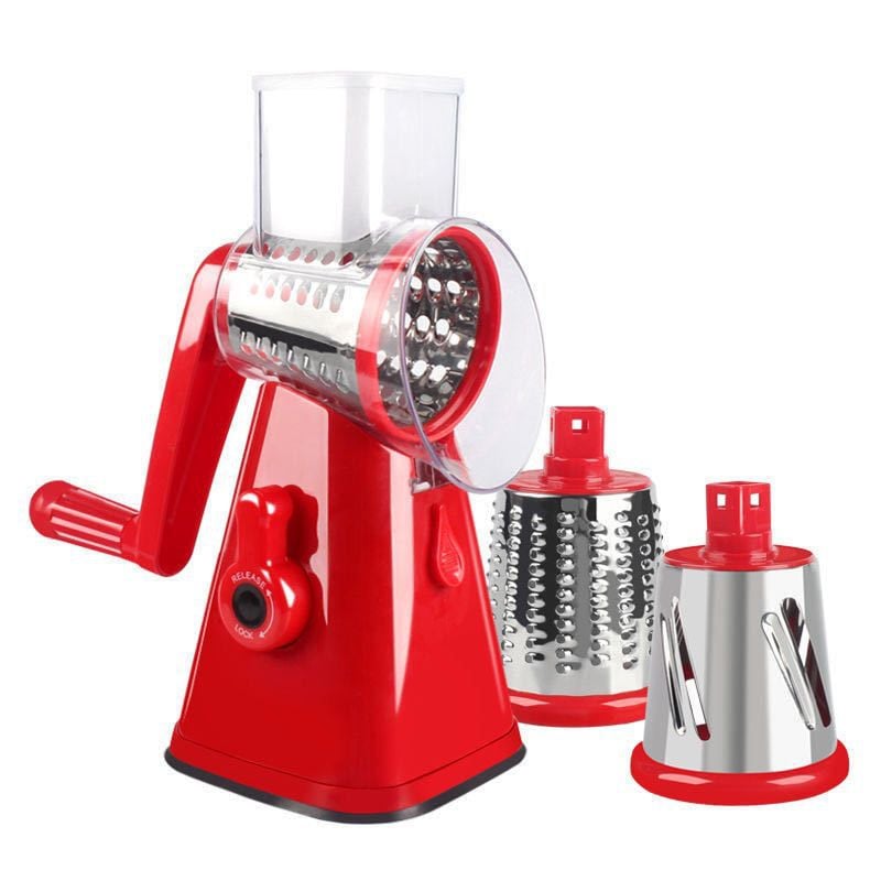 Multifunctional Rotary Vegetable Slicer – Hand Crank Cheese Grater & Veggie Cutter