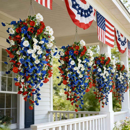 🇺🇸✨ Celebrate America’s 250th Anniversary with Patriotic Hanging Flower Baskets 🌸🎆
