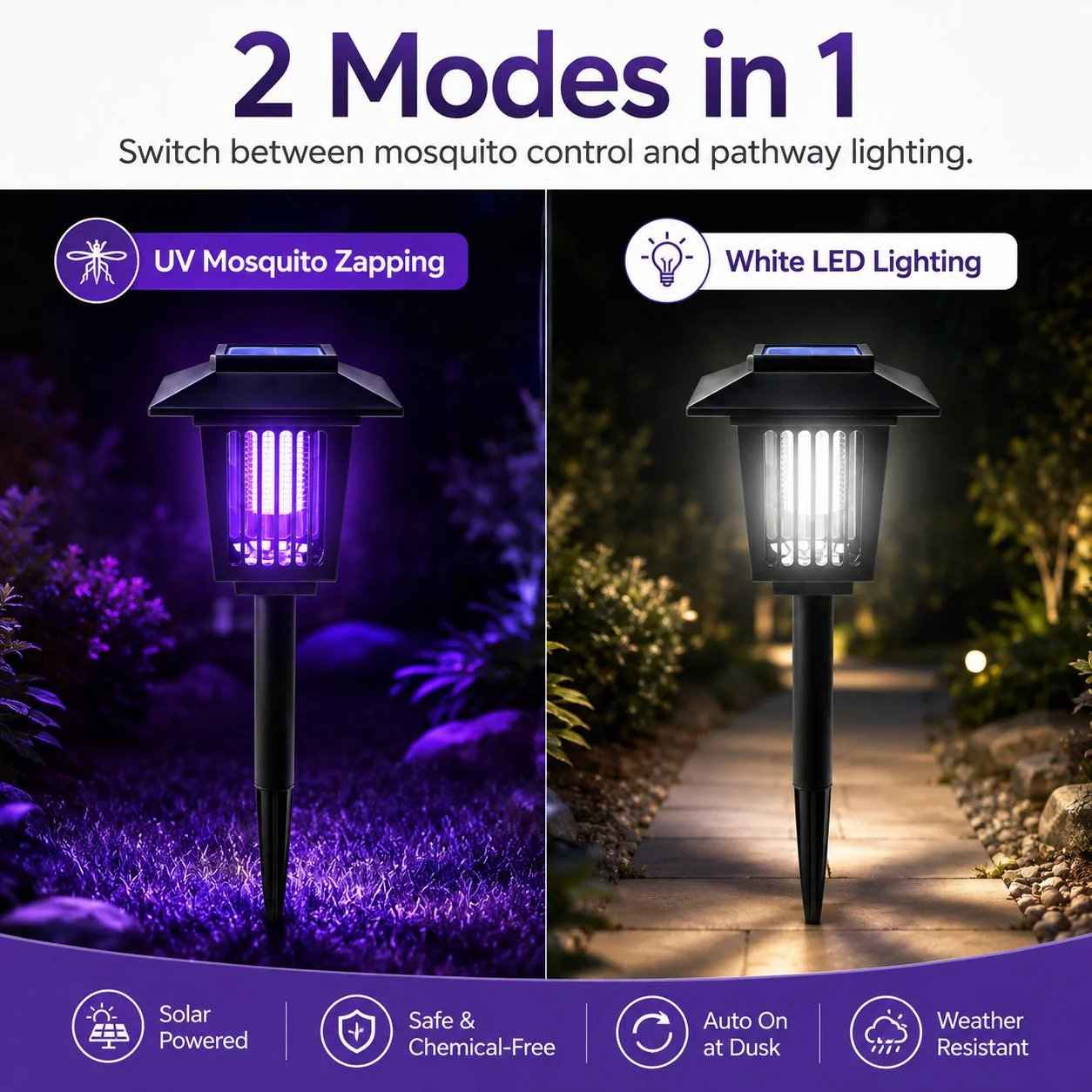 🔥Last Day 50% OFF ✨Solar Mosquito Zapper Light