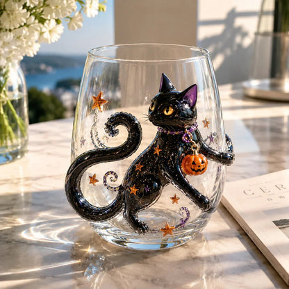 🔥LAST DAY 40% OFF - 🎃 3D Halloween Artisan Glass Cups, Festive Parties & Cozy Fall Home Bar Vibes