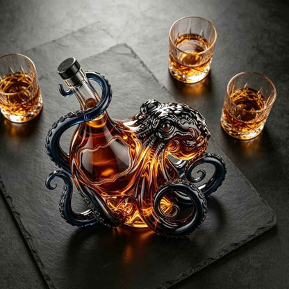 📦Limited Stock • Restock Takes Time⏰🐙3D Sculpted Octopus Collector's Edition Bottle🥃