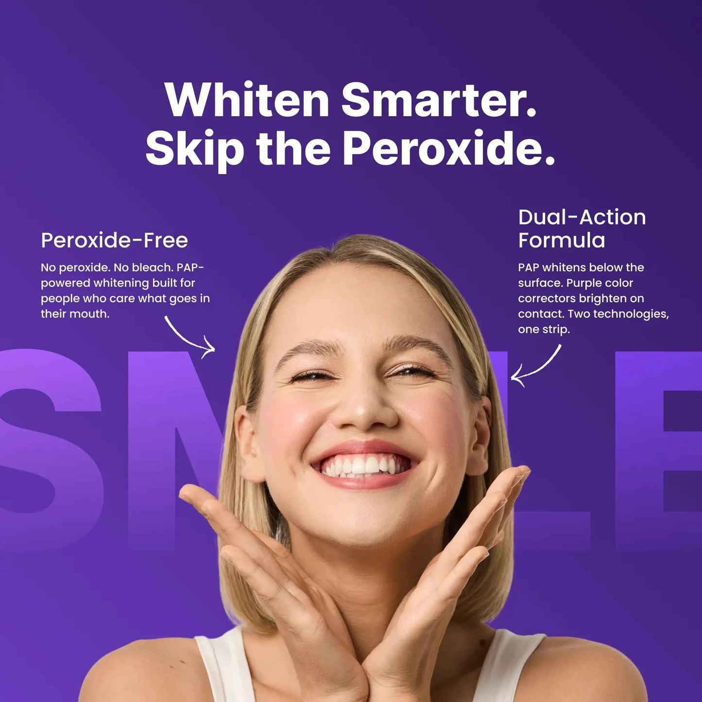 ✨ Teeth Whitening Strips | Peroxide-Free & Gentle Formula