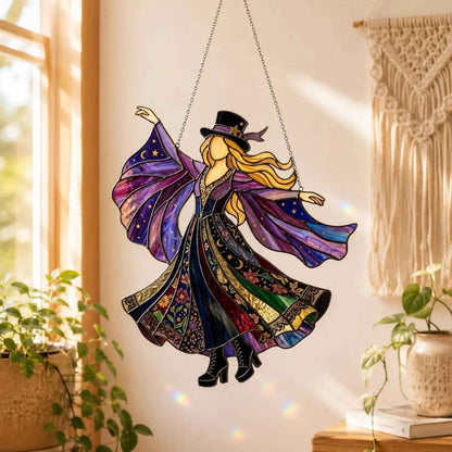 1111💥 LAST DAY 57% OFF - 💃 Rock Goddess Stevie 🤘 Handmade Stained Glass Spinning Suncatcher（副本）
