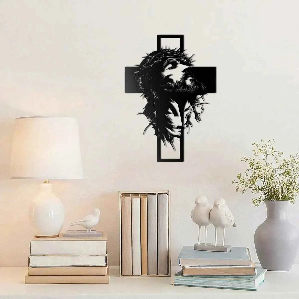 ✝️ Christian Cross Metal Wall Decor | Laser Cut Hanging Art