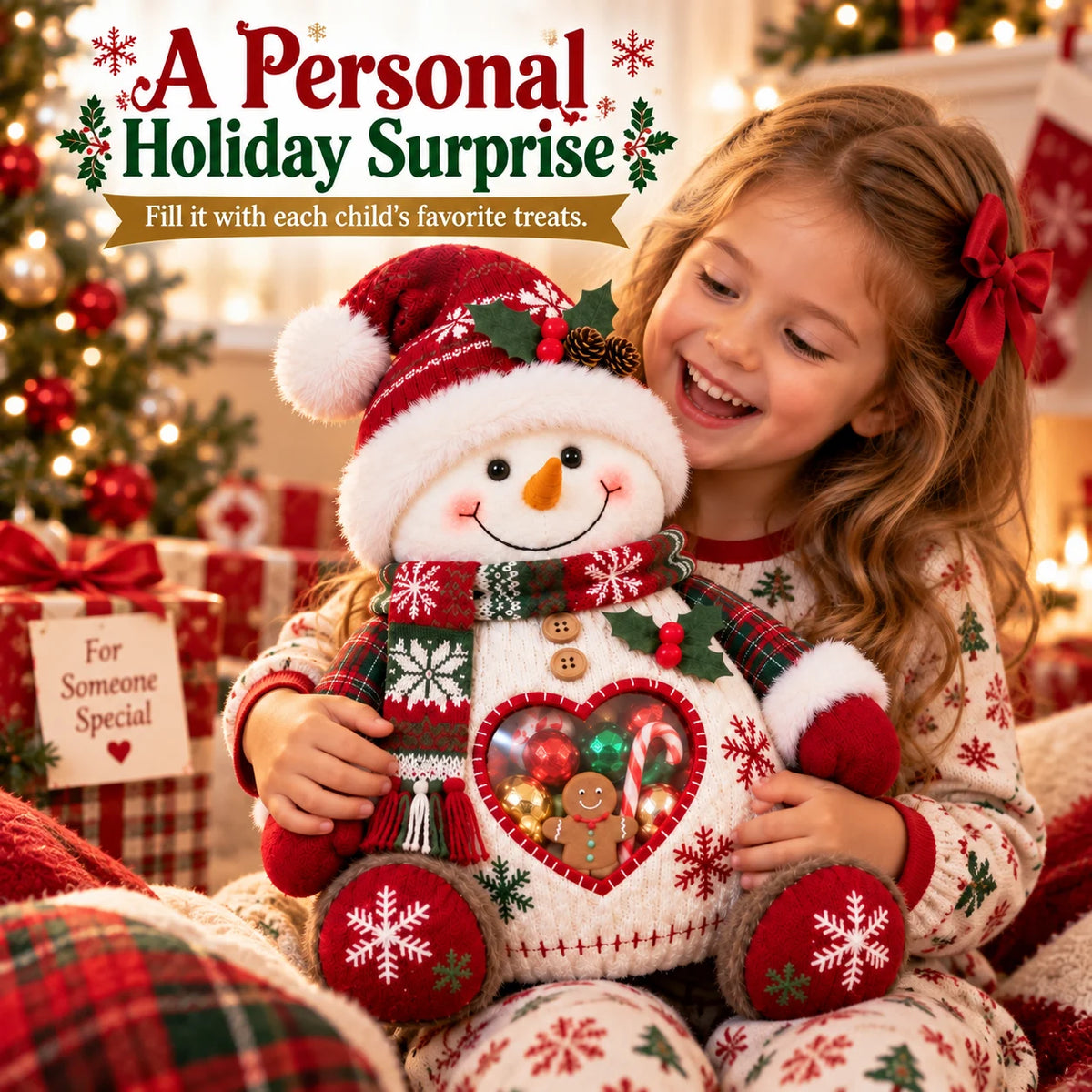 ⏰LAST DAY 50% OFF💯🎅 Refillable Christmas Figurine Treat Holder