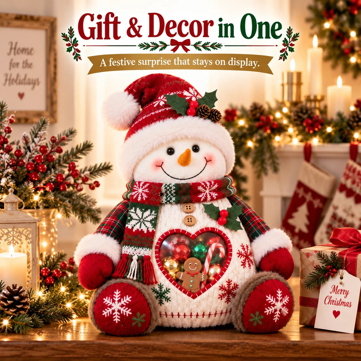 ⏰LAST DAY 50% OFF💯🎅 Refillable Christmas Figurine Treat Holder