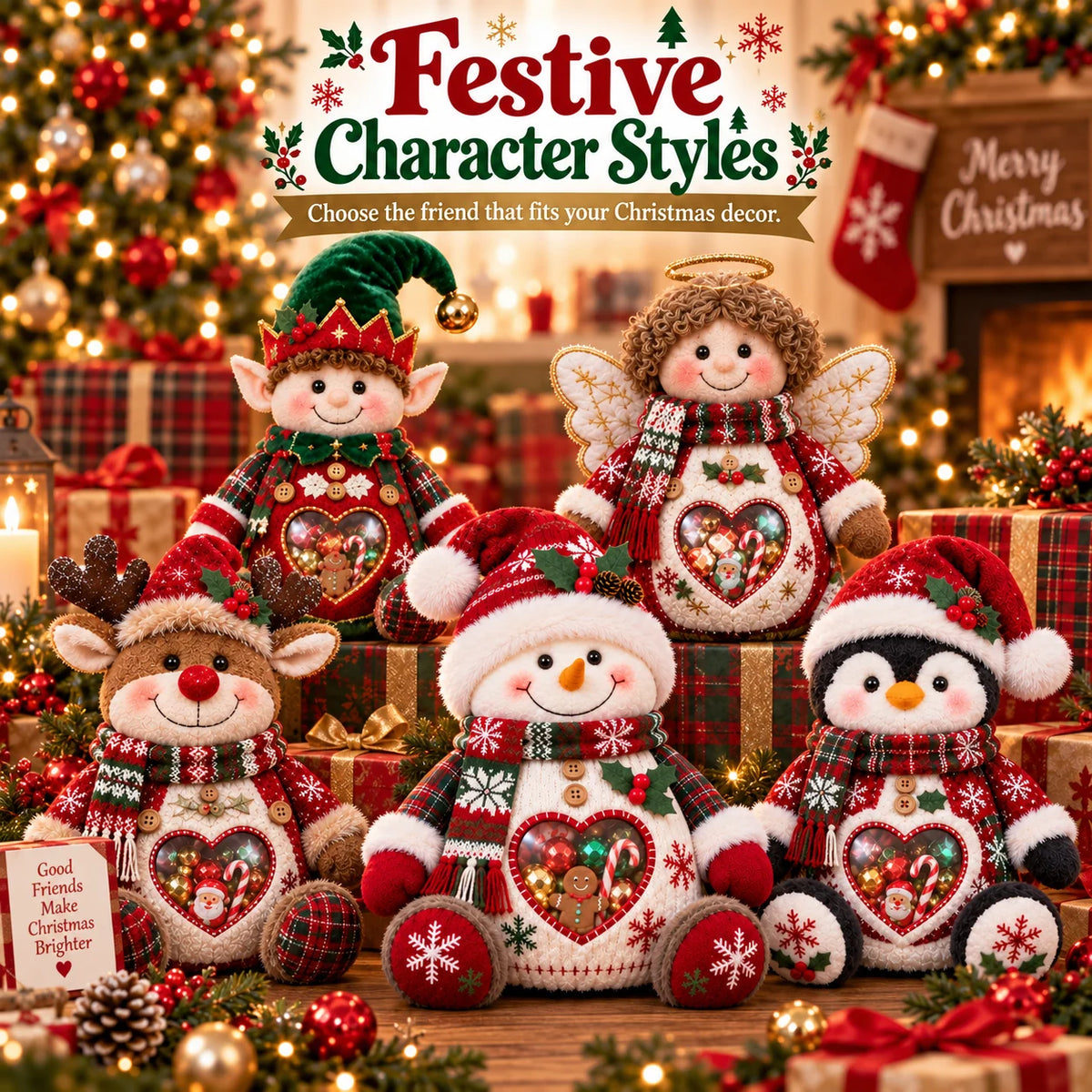 ⏰LAST DAY 50% OFF💯🎅 Refillable Christmas Figurine Treat Holder