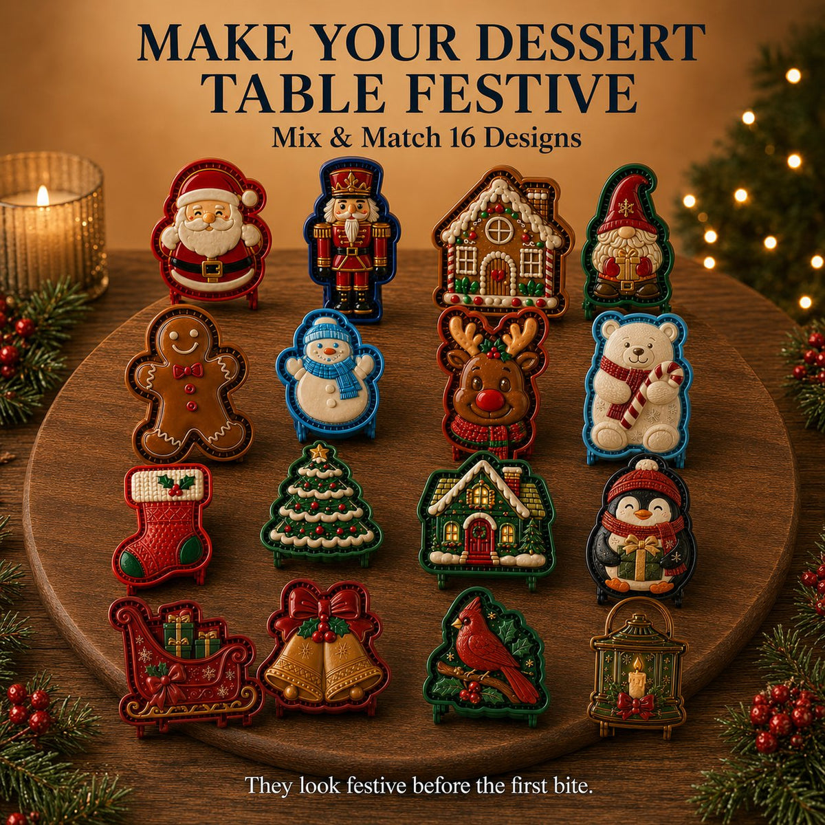 🔥🔥Last Day Promotion!✨ 🎄16-Design Christmas Mini Pie Mold Collection 🥧