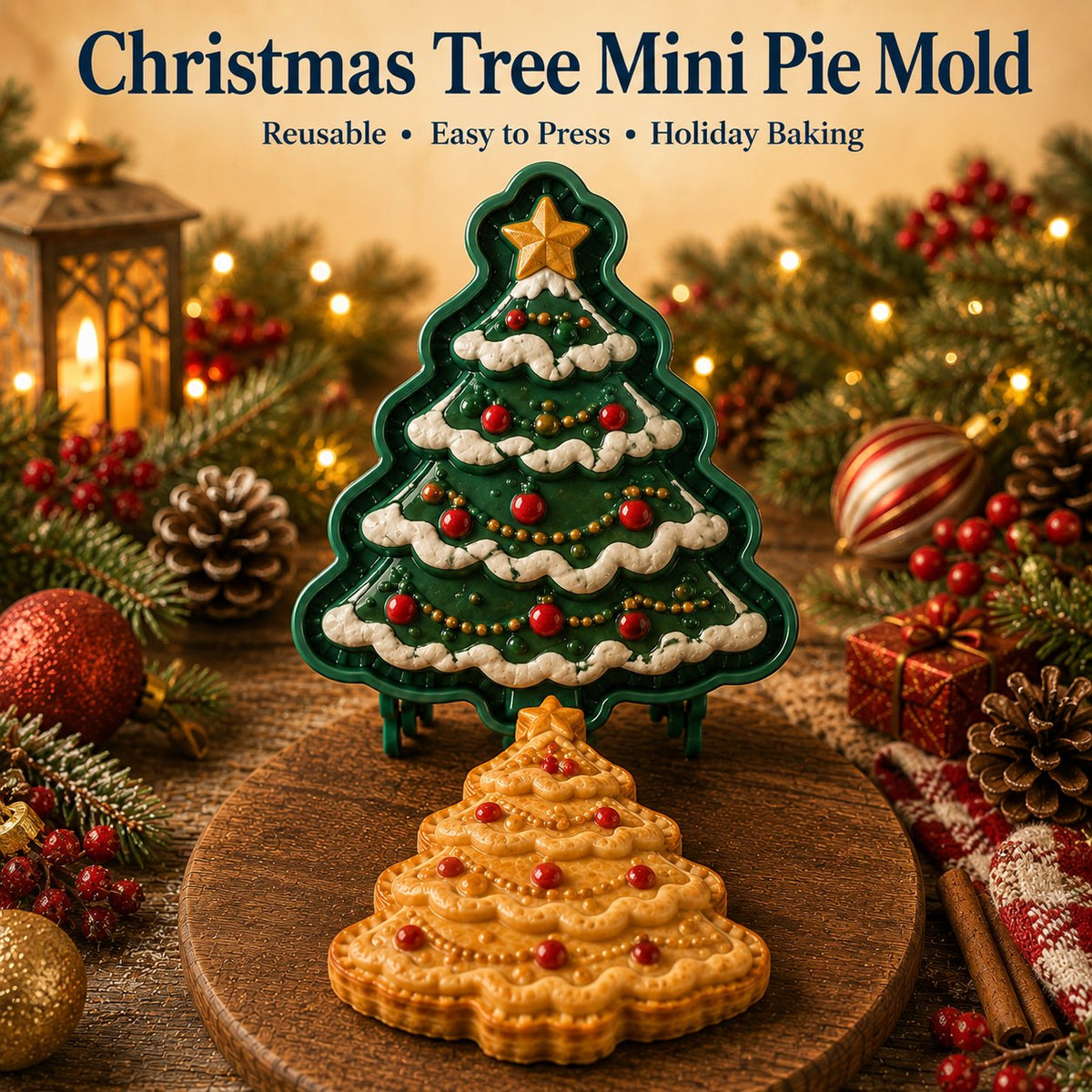 🔥🔥Last Day Promotion!✨ 🎄16-Design Christmas Mini Pie Mold Collection 🥧