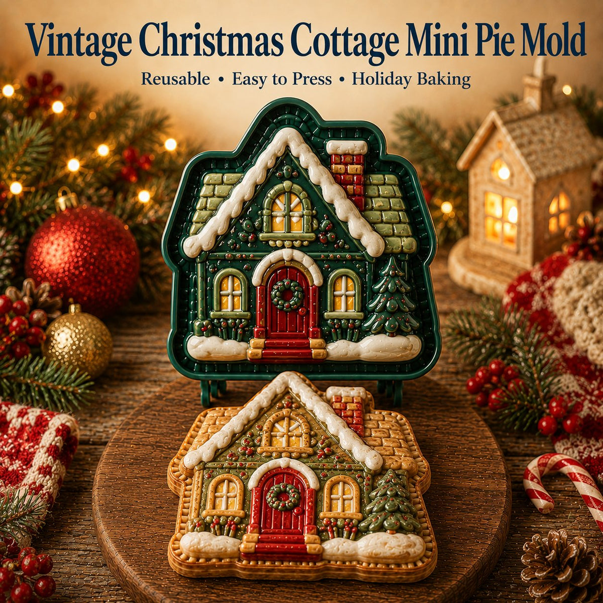 🔥🔥Last Day Promotion!✨ 🎄16-Design Christmas Mini Pie Mold Collection 🥧