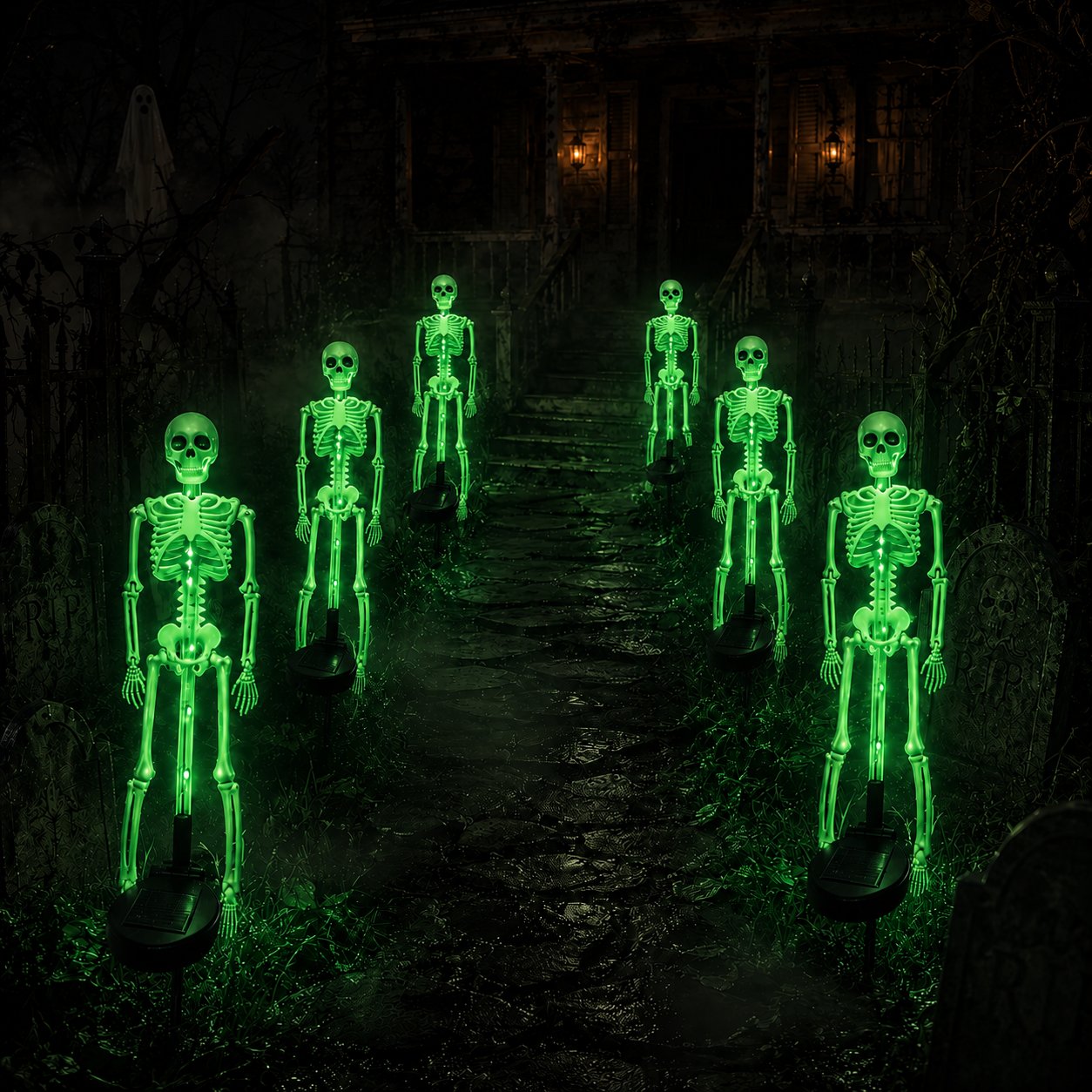 Turn Your Yard Into A Spooky Skull Path 💀🌙 Halloween Solar Garden Lights