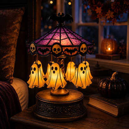 👻 Ghost Carousel Night Light – Add Magical Halloween Glow to Your Room 🎃