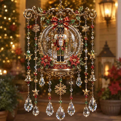 🎄✨ Christmas Stained Glass Suncatcher Wind Chime – Sparkling Crystal Drop Window Decor | 🔥 50% OFF