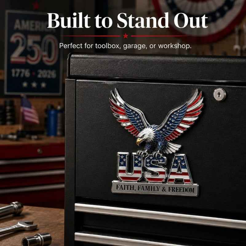 ★USA Faith, Family & Freedom* Metal Emblem