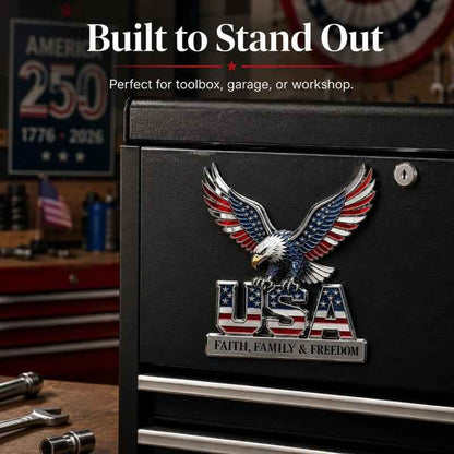 ★USA Faith, Family & Freedom* Metal Emblem