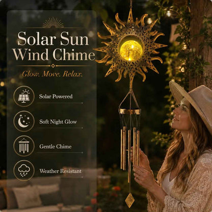 🌙✨ Moon Courtyard Solar Wind Chime