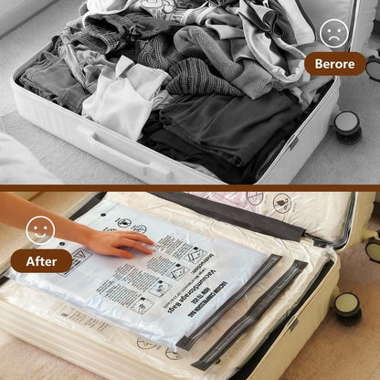 Space-Saving Vacuum Storage Bags with Electric Pump – Multiple Sizes for Clothes, Bedding & Travel