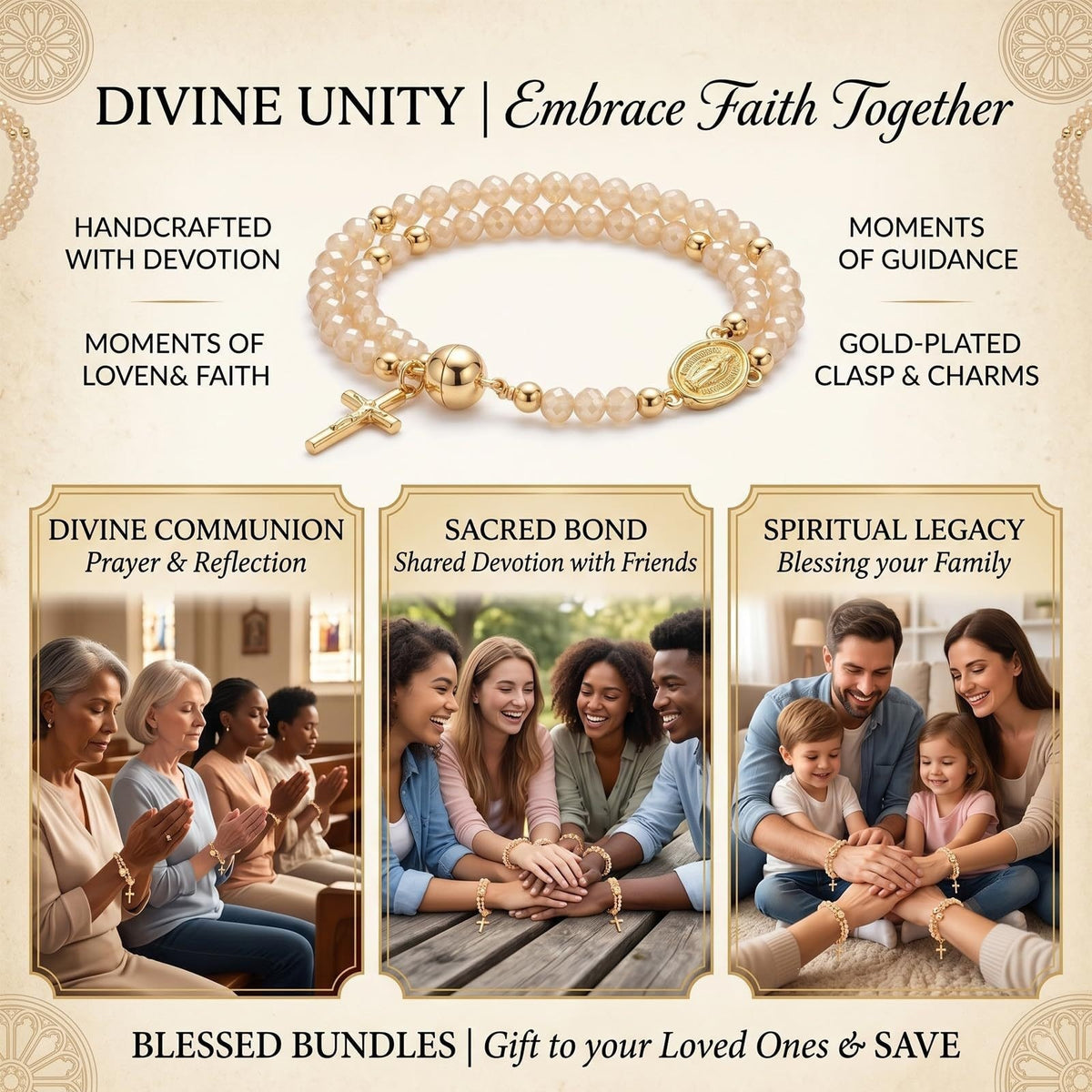 🔥🔥 ✝️Handcrafted rosary bracelets -  A Warm Companion for Your Faith Journey📿