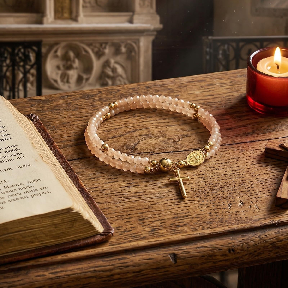 🔥🔥 ✝️Handcrafted rosary bracelets -  A Warm Companion for Your Faith Journey📿