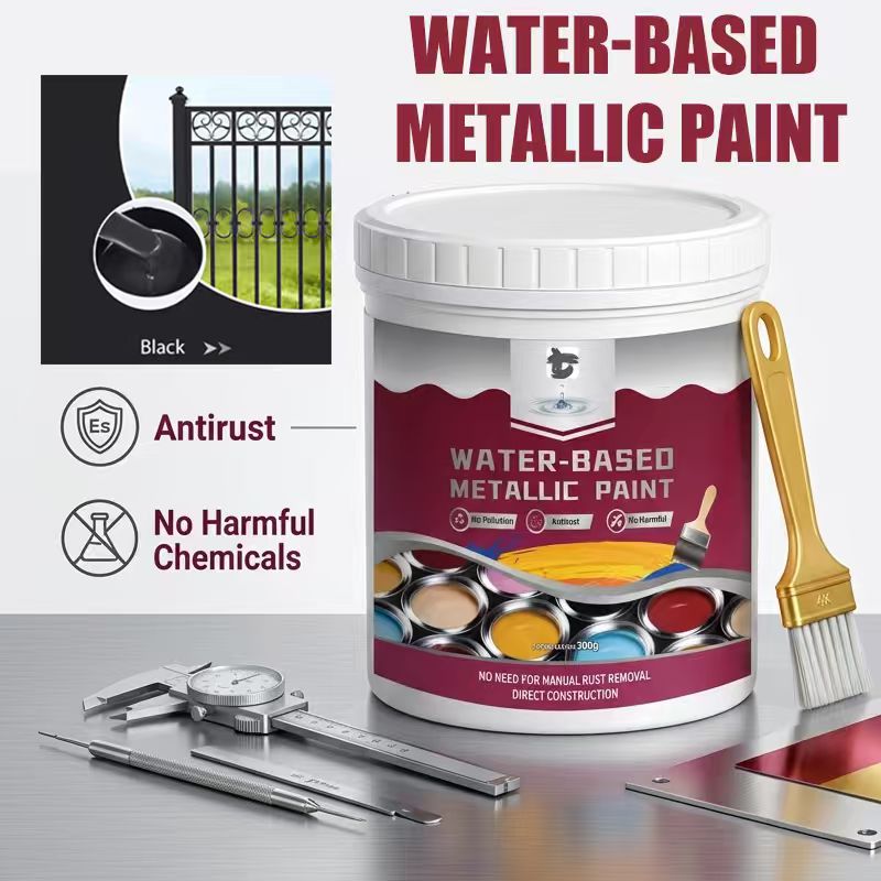 ⏳Time-Limited Special⏰Rust Converter Metallic Paint – One coat stops rust, no sanding, no fumes.  🔨🛡️