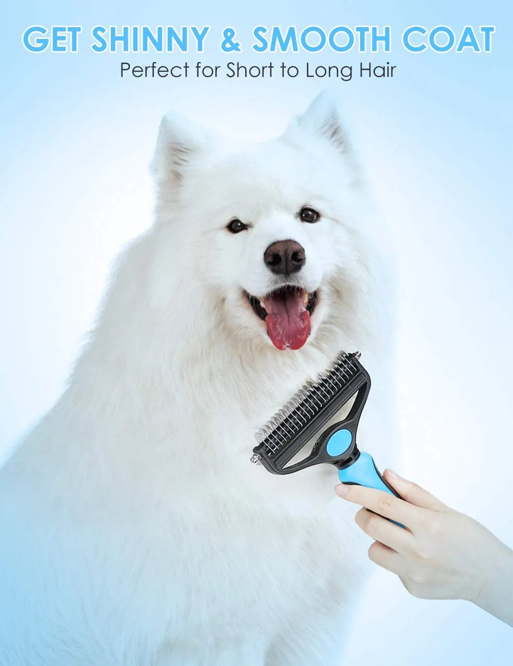 🔥Buy 1 Get 1 Free ! 🏆 Professional Detangling Tool For Dogs And Cats – Gentle On Skin✂️🔥