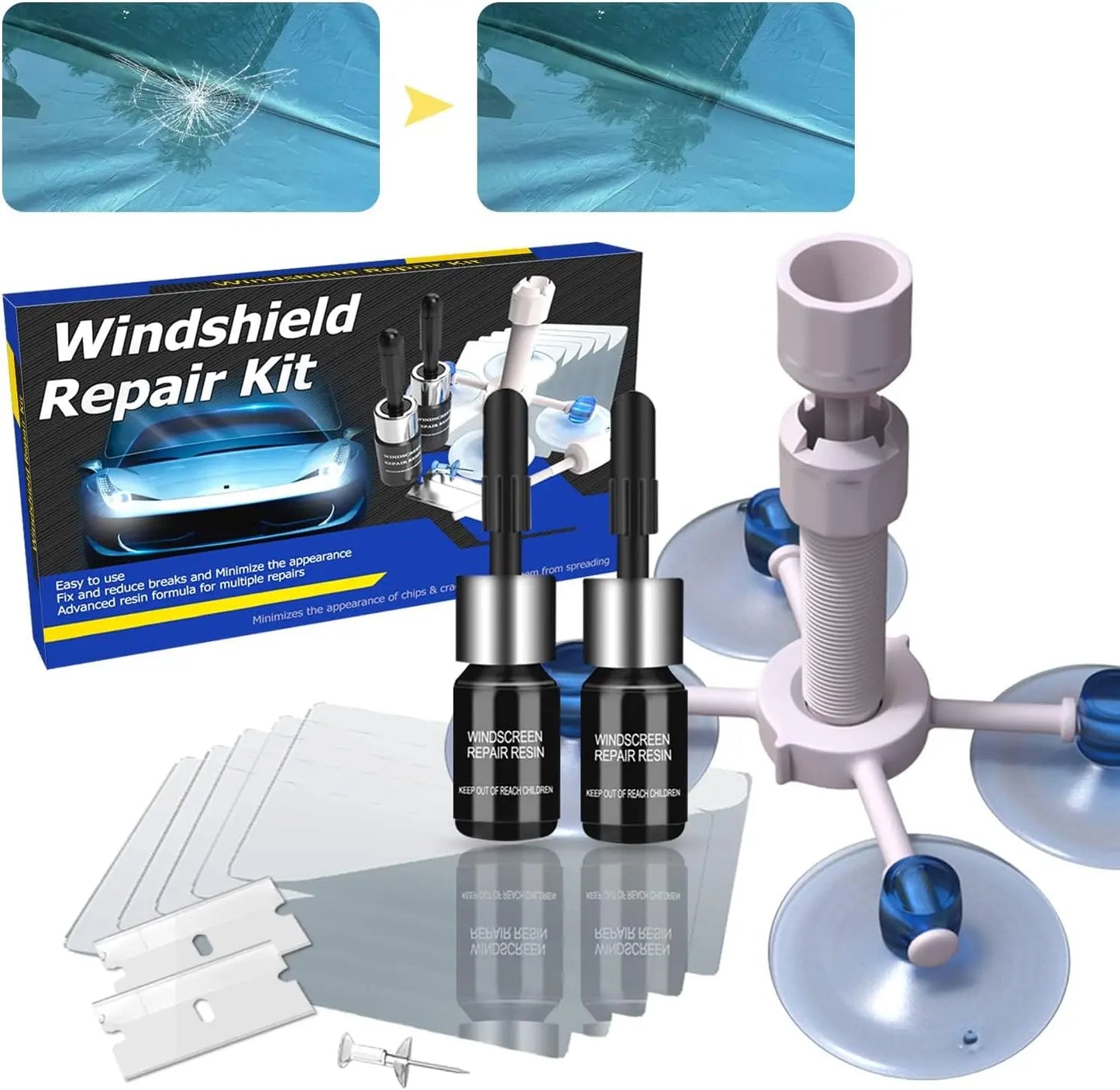 🚗 Windshield Crack Repair Kit | Nano Glass Repair Liquid