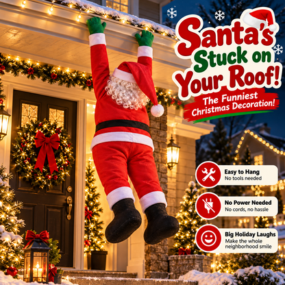 🎅❄️ Santa's Christmas Mishap™ – Giant Outdoor Santa Decoration, Family Holiday Fun & Memorable Christmas Moments 🏡🎄