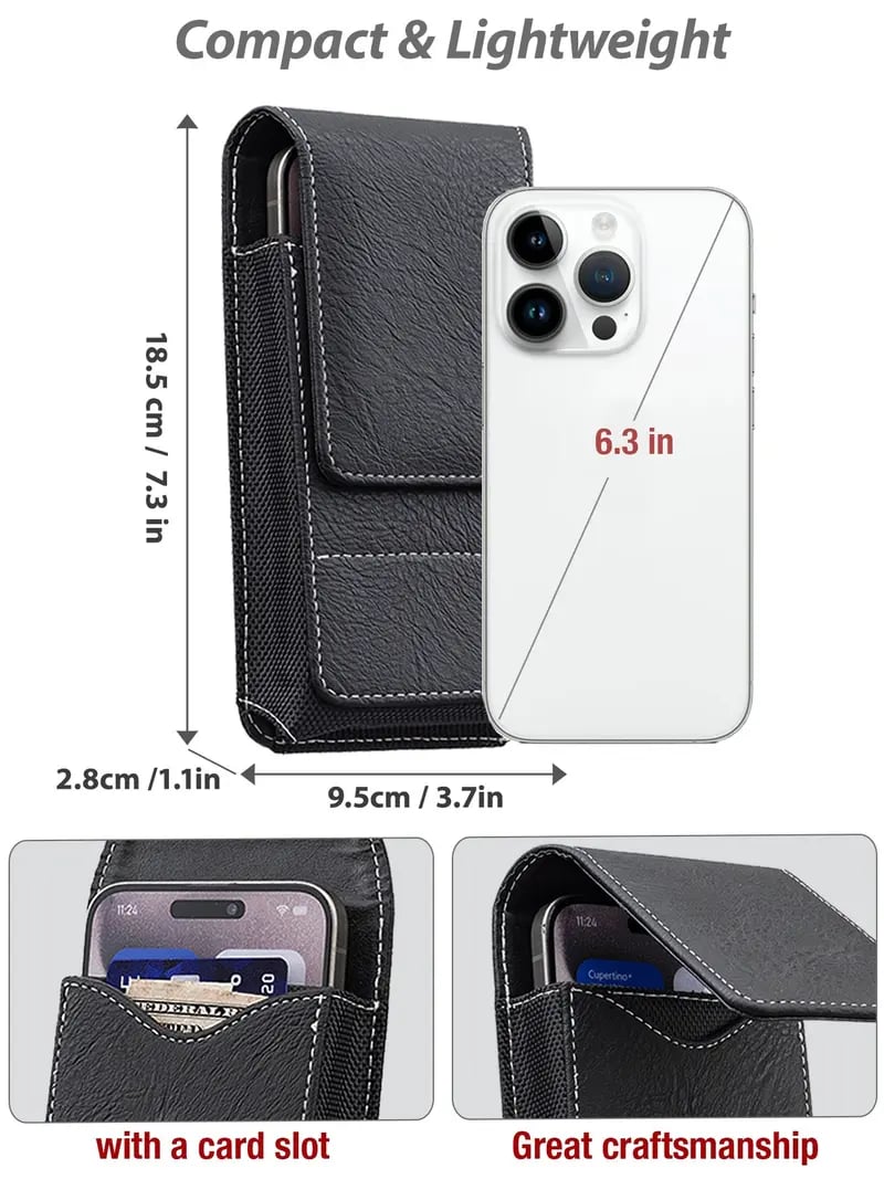 🔥📱 Limited Offer 50% OFF✨ Mobile Phone Belt Pouch | Easy Access, Secure Fit & Convenient Card Storage